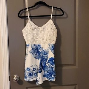 Floral and Lace Romper